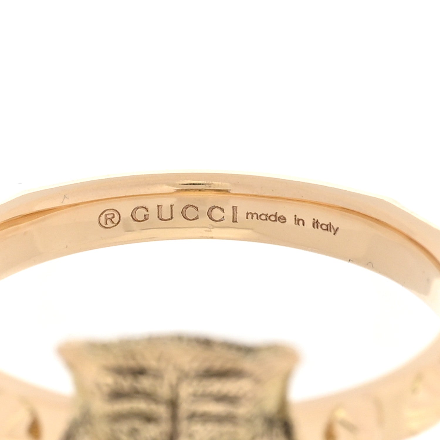 Gucci 18K Yellow Gold Diamond Le Marche Des Merveilles Feline Ring 56 7.5 4 of 5