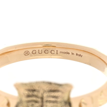 Gucci 18K Yellow Gold Diamond Le Marche Des Merveilles Feline Ring 56 7.5 4 of 5