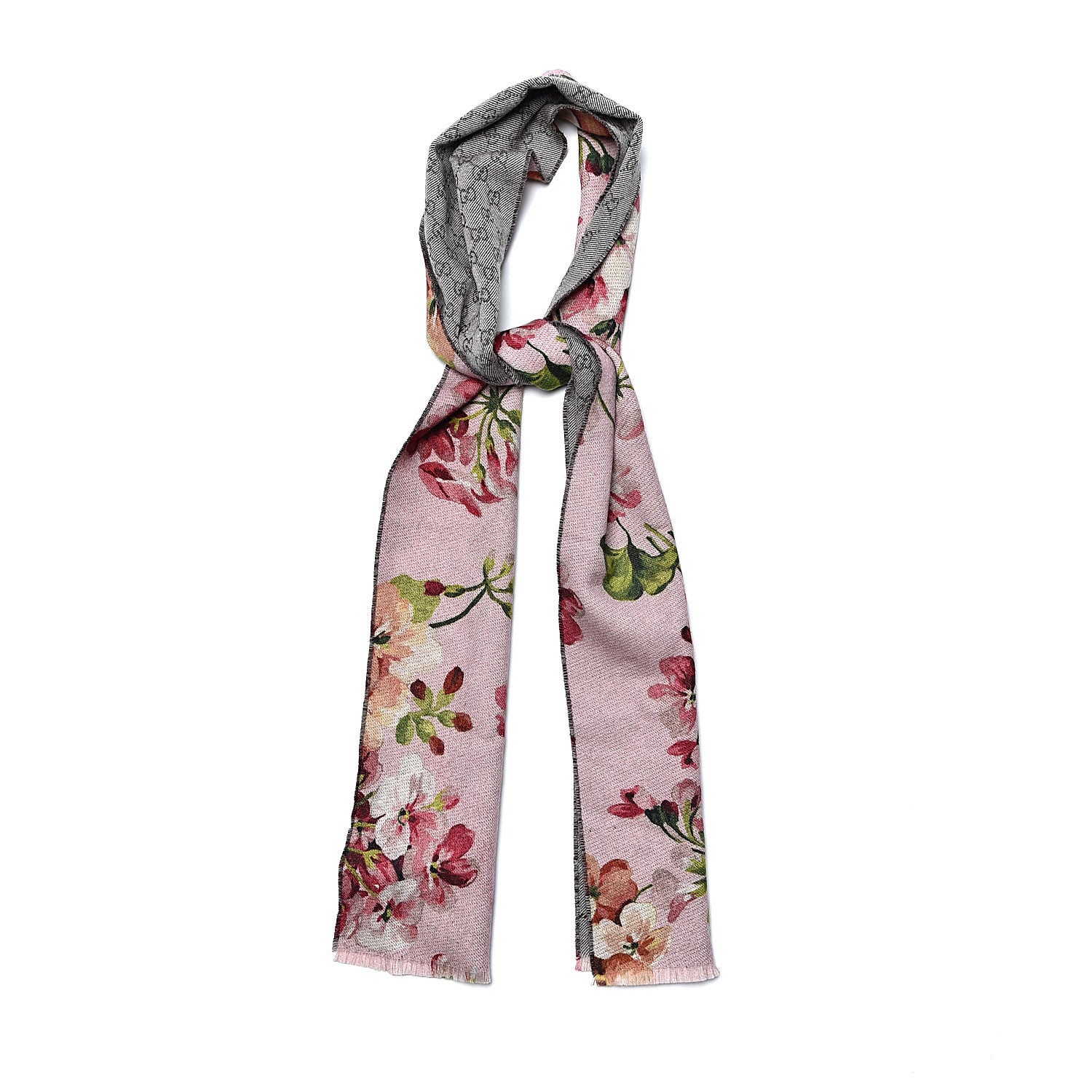 Gucci Wool GG Monogram Miniorophin Scarf Shell Pink 1 of 5