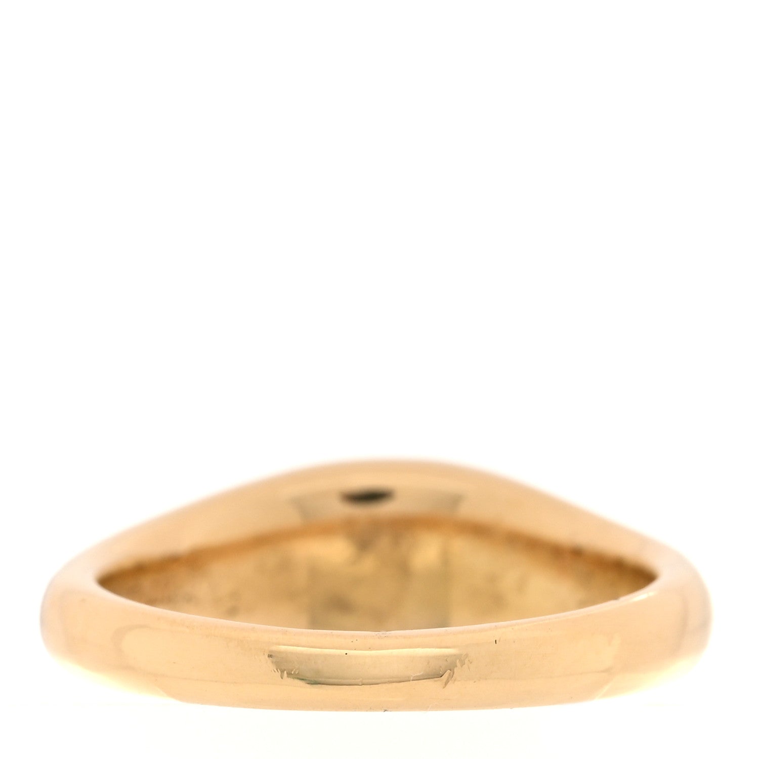 Tiffany 18K Yellow Gold Diamond Micro Oval Signet Ring 42 2.75 3 of 5