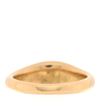 Tiffany 18K Yellow Gold Diamond Micro Oval Signet Ring 42 2.75 3 of 5