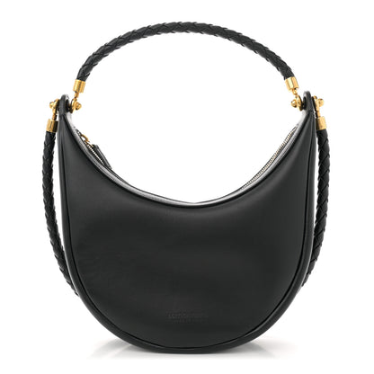 Bottega Veneta Smooth Calfskin Hula Hoop Shoulder Bag Black 1 of 11