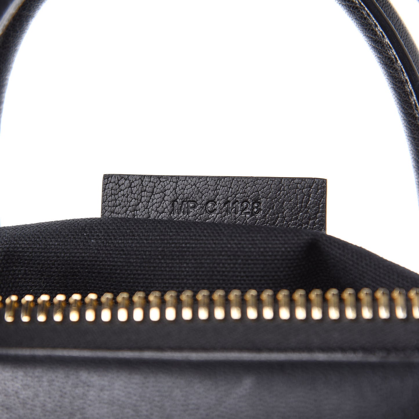 Canvas Sugar Goatskin Striped Small Antigona Black