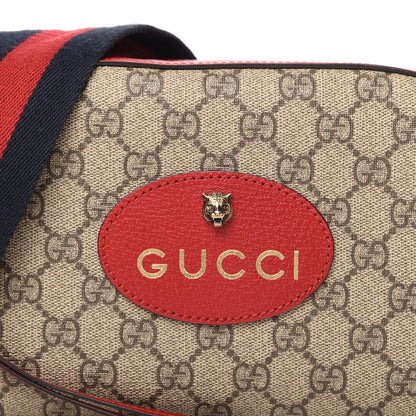 Gucci GG Supreme Monogram Web Neo Vintage Shoulder Bag Beige Red 10 of 10
