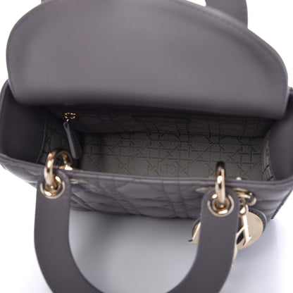 Christian Dior Lambskin Cannage Small My ABCDior Lady Dior Grey 5 of 10