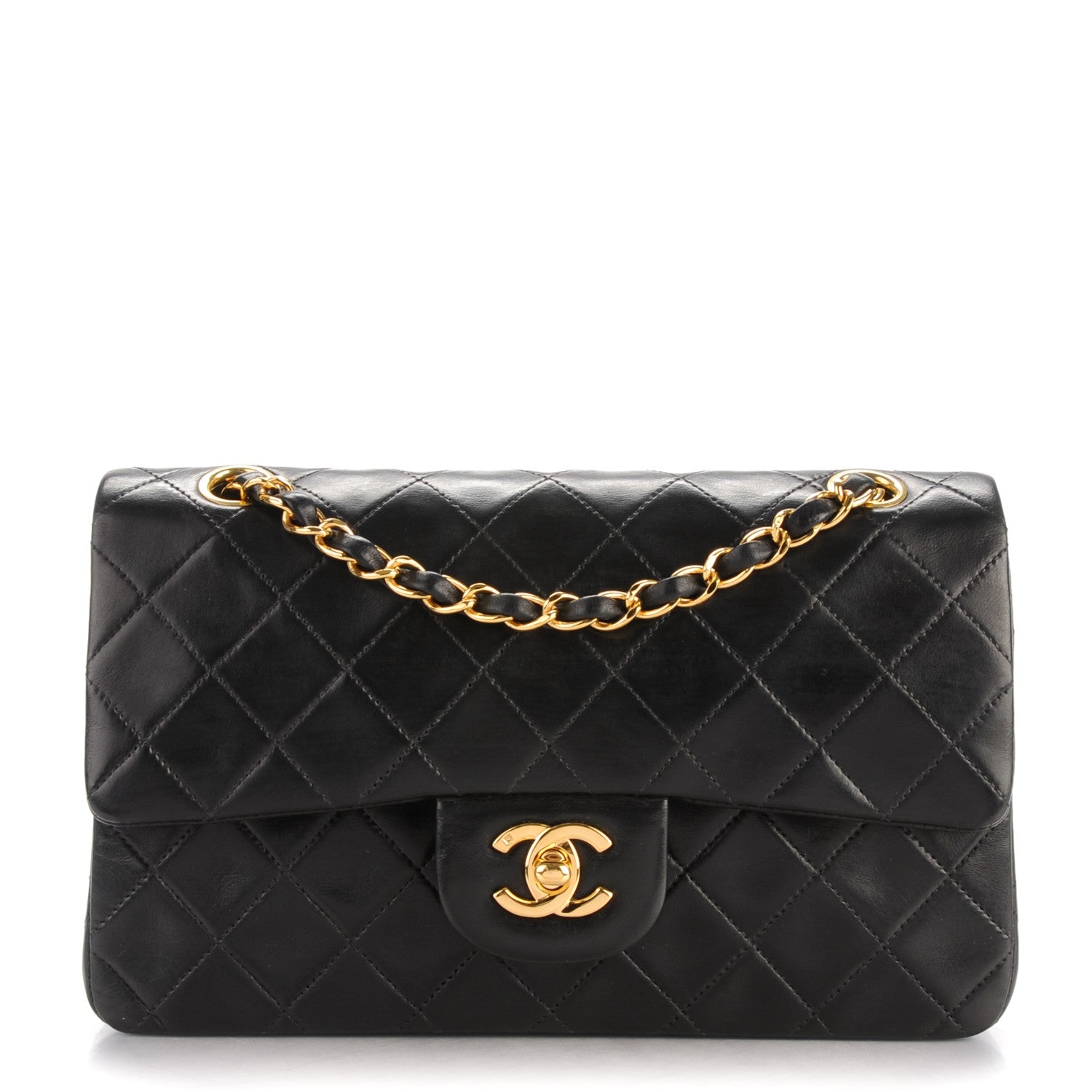 Chanel Lambskin Quilted Small Double Flap Black 1 of 8
