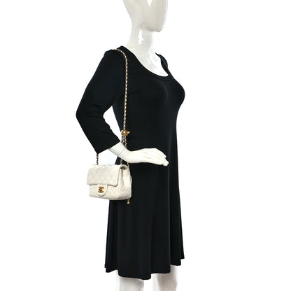 Chanel Lambskin Quilted Mini Pearl Crush Flap White 3 of 9