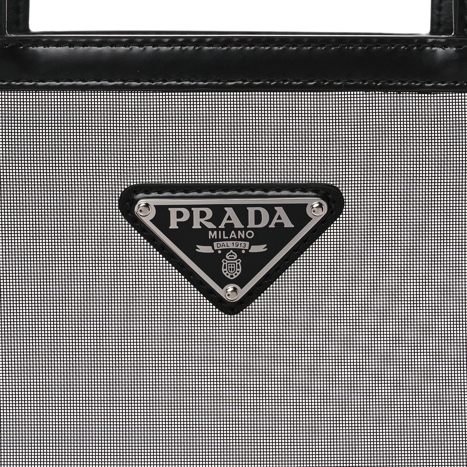 Prada Mesh Small Tote Bag Black 8 of 14