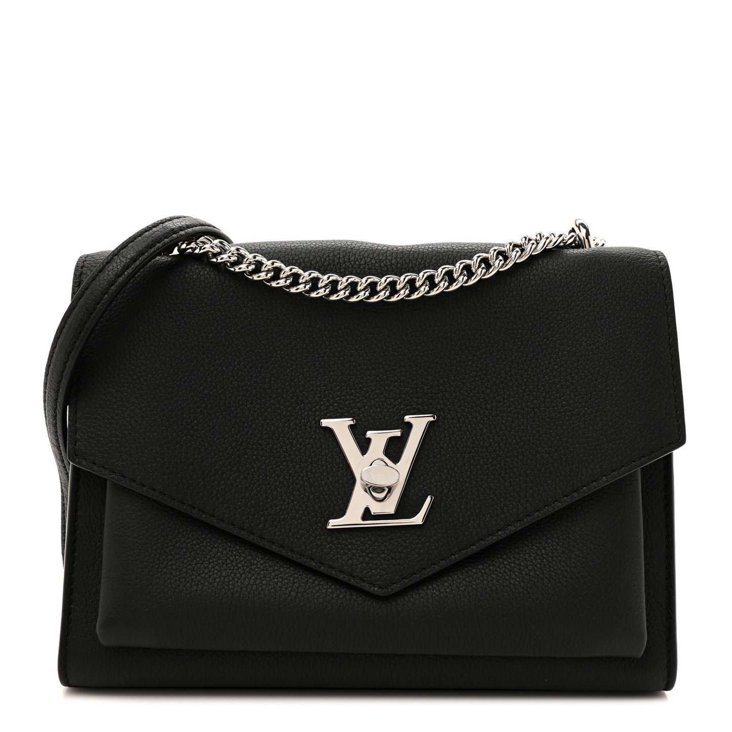 Soft Calfskin Mylockme Chain Bag BB Black