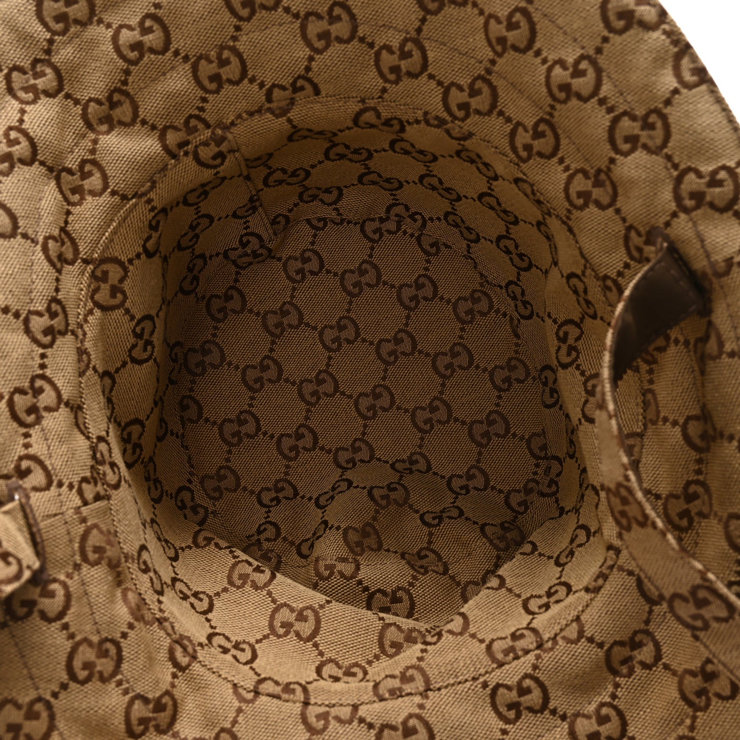 Canvas Monogram Reversible Bucket Hat M Brown
