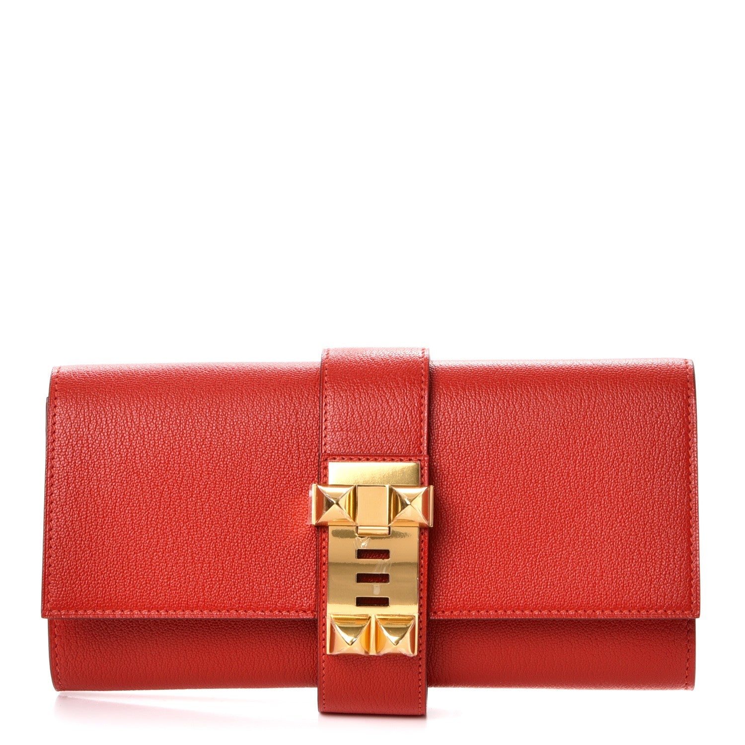 Hermes Chevre Mysore Medor 23 Clutch Rouge Tomate 1 of 8