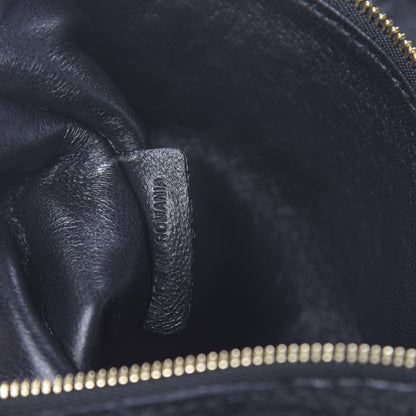 Burberry Signature Grain Calfskin Check Embossed Small Canterbury Tote Black 7 of 11
