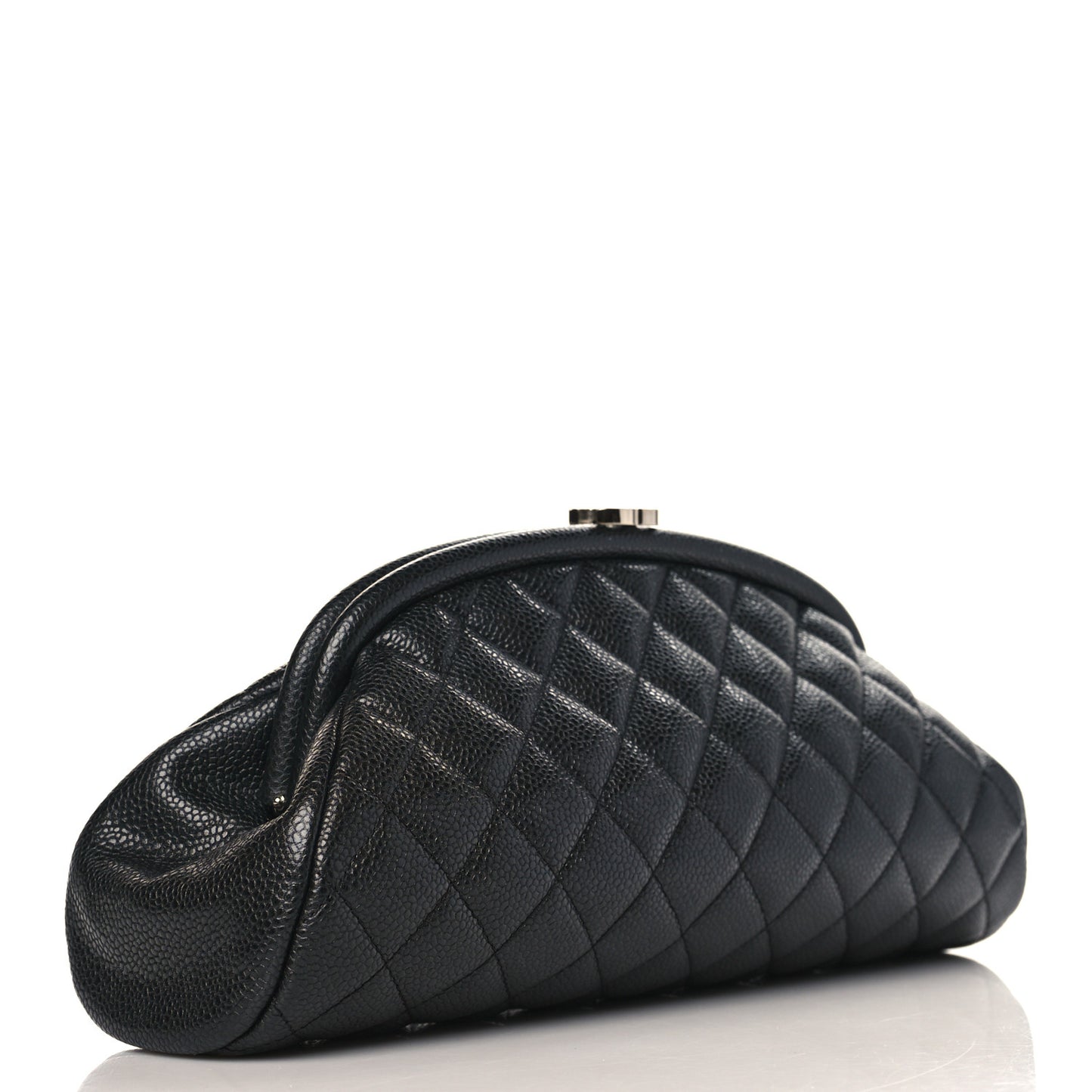 Caviar Quilted Timeless Clutch Black
