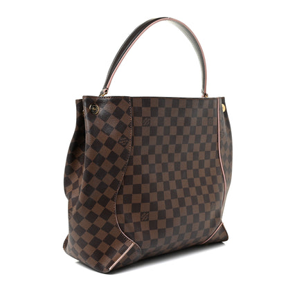 Louis Vuitton Damier Ebene Caissa Hobo Rose Ballerine 3 of 20