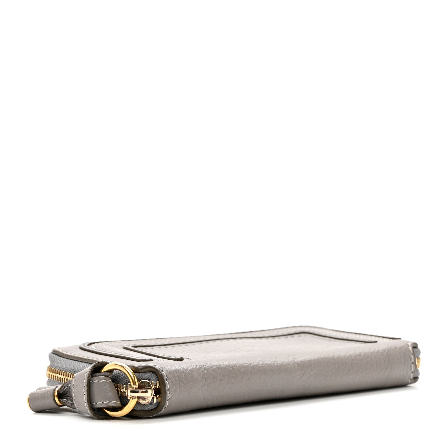 Chloe Calfskin Marcie Long Zip Around Wallet Cashmere Grey 3 of 9
