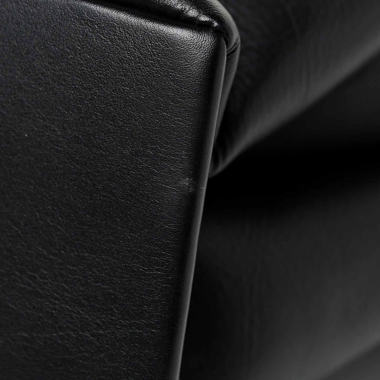 Calfskin Quilted CC Front Pocket Shopping Tote Black