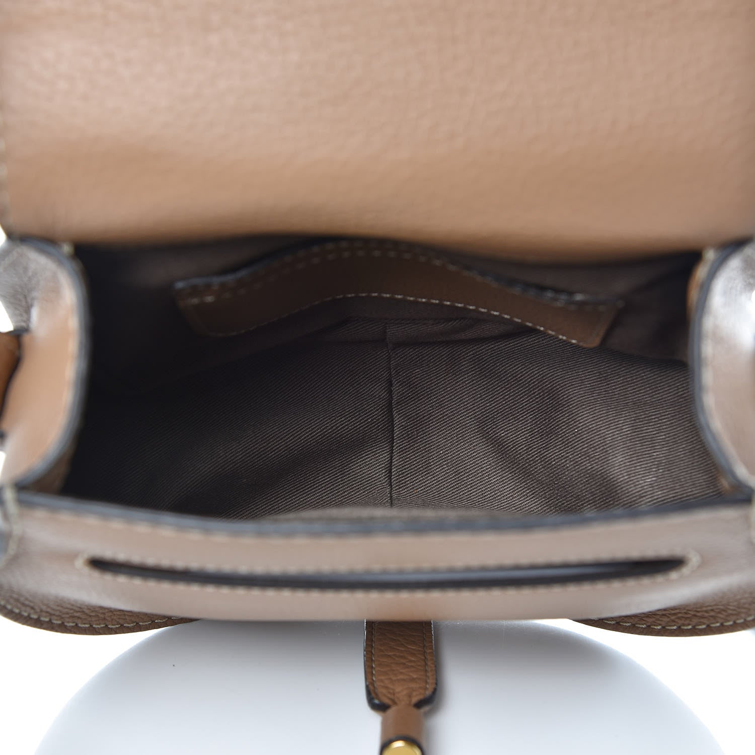Chloe Calfskin Mini Marcie Round Crossbody Bag Nut 5 of 9