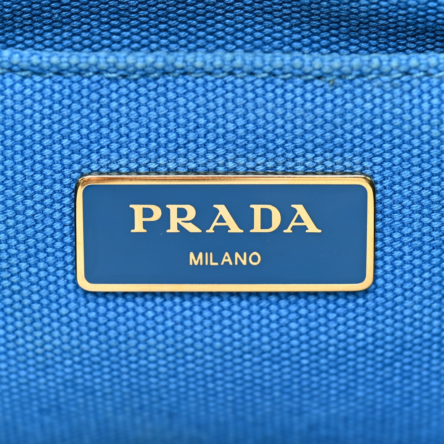 Prada Canapa Logo Tote Azzurro 5 of 17