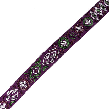 Hermes Silk Kelly En Perles Twilly Violet Vert Lie De Vin 3 of 4
