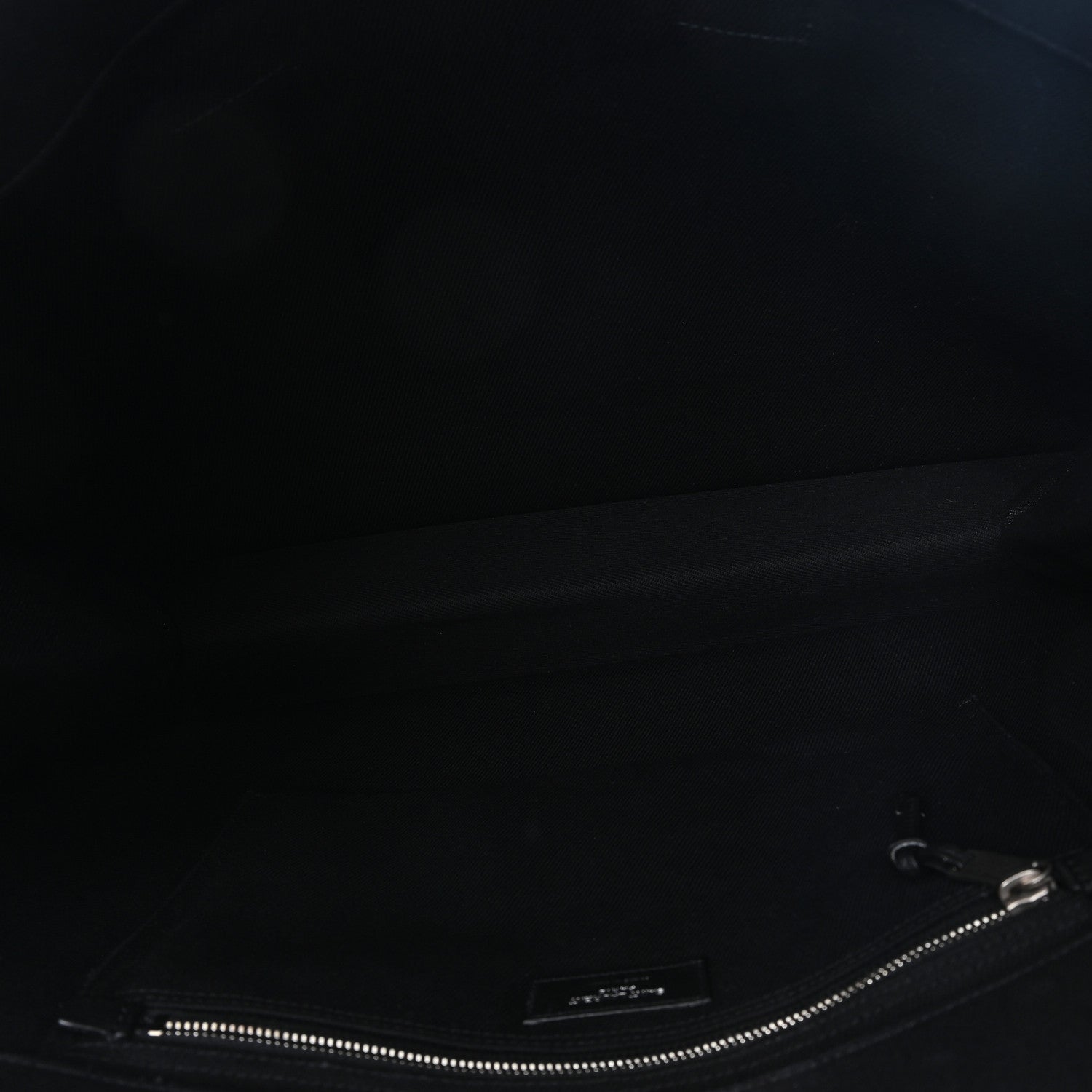 Saint Laurent Linen Calfskin Rive Gauche Tote Black 5 of 10