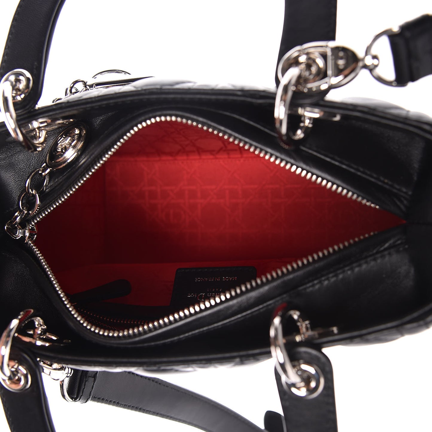 Lambskin Cannage Medium Lady Dior Black