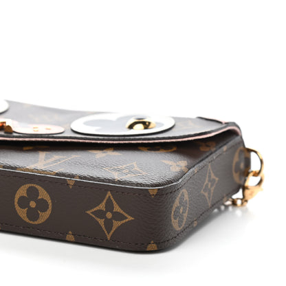 Louis Vuitton Monogram Valentine Dog Pochette Felicie Chain Wallet 9 of 11