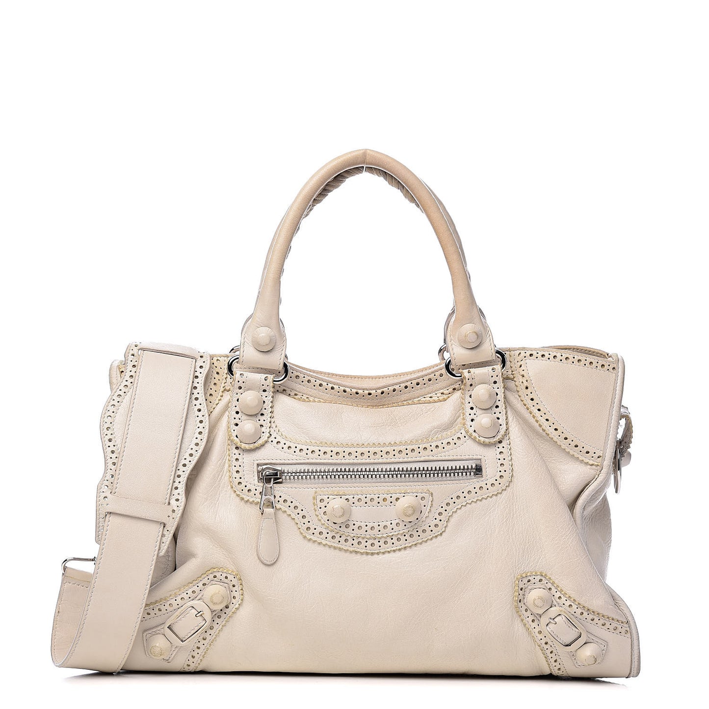Agneau Giant Brogues Hardware City White Light