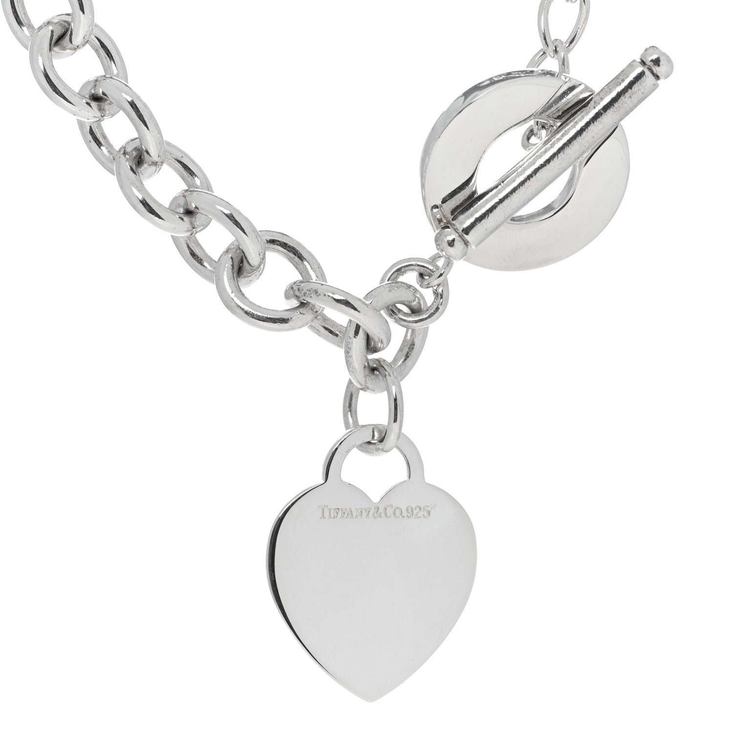 Tiffany Sterling Silver Heart Tag Toggle Necklace 3 of 3