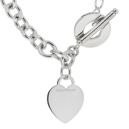Tiffany Sterling Silver Heart Tag Toggle Necklace 3 of 3