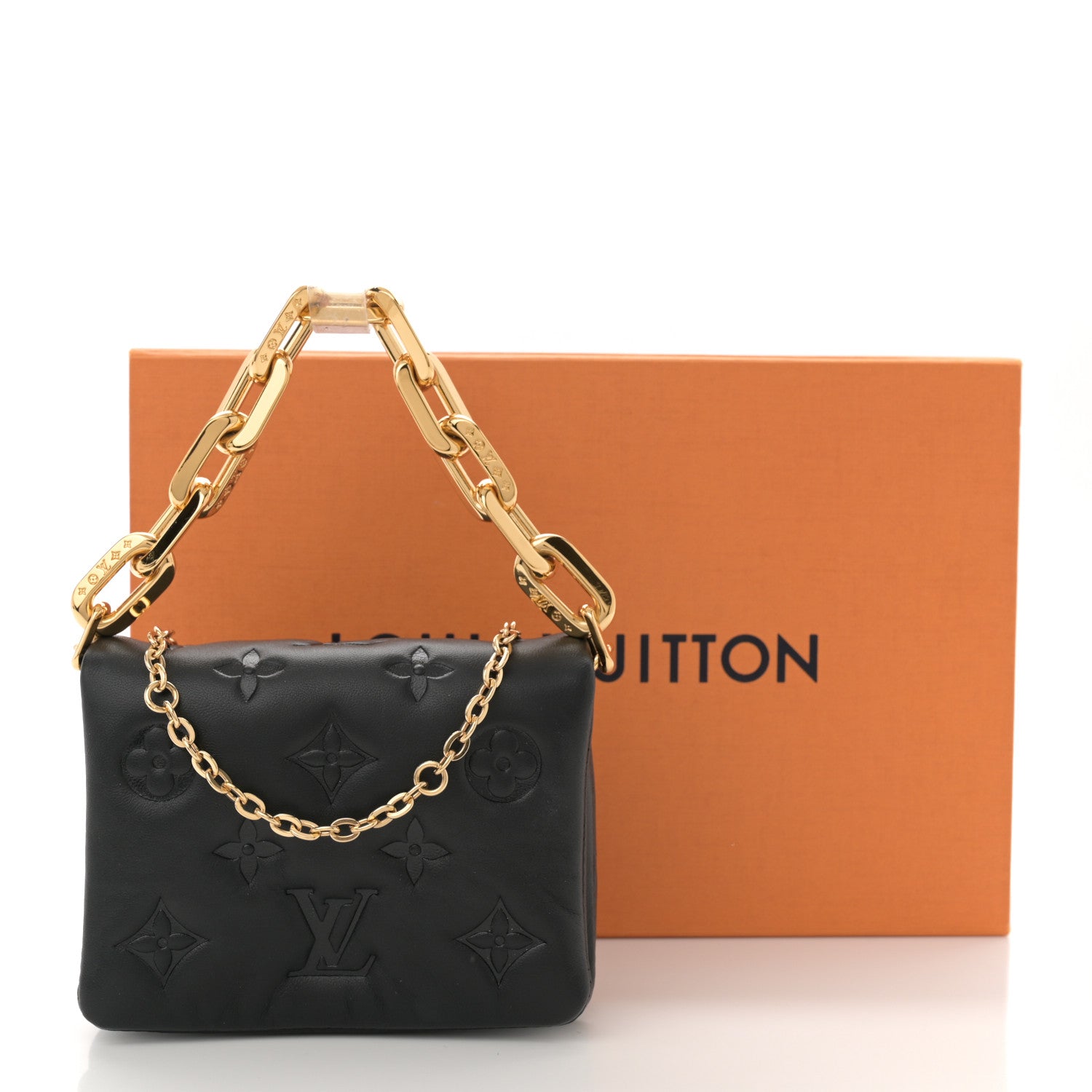 Louis Vuitton Lambskin Embossed Monogram Coussin Belt Bag Black 10 of 10