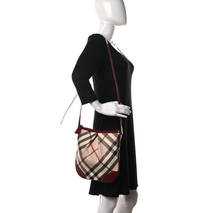 Burberry Patent Nova Check Julia Crossbody Bag Red 2 of 11