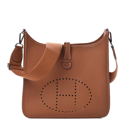 Hermes Taurillon Clemence Evelyne III PM Gold 1 of 8