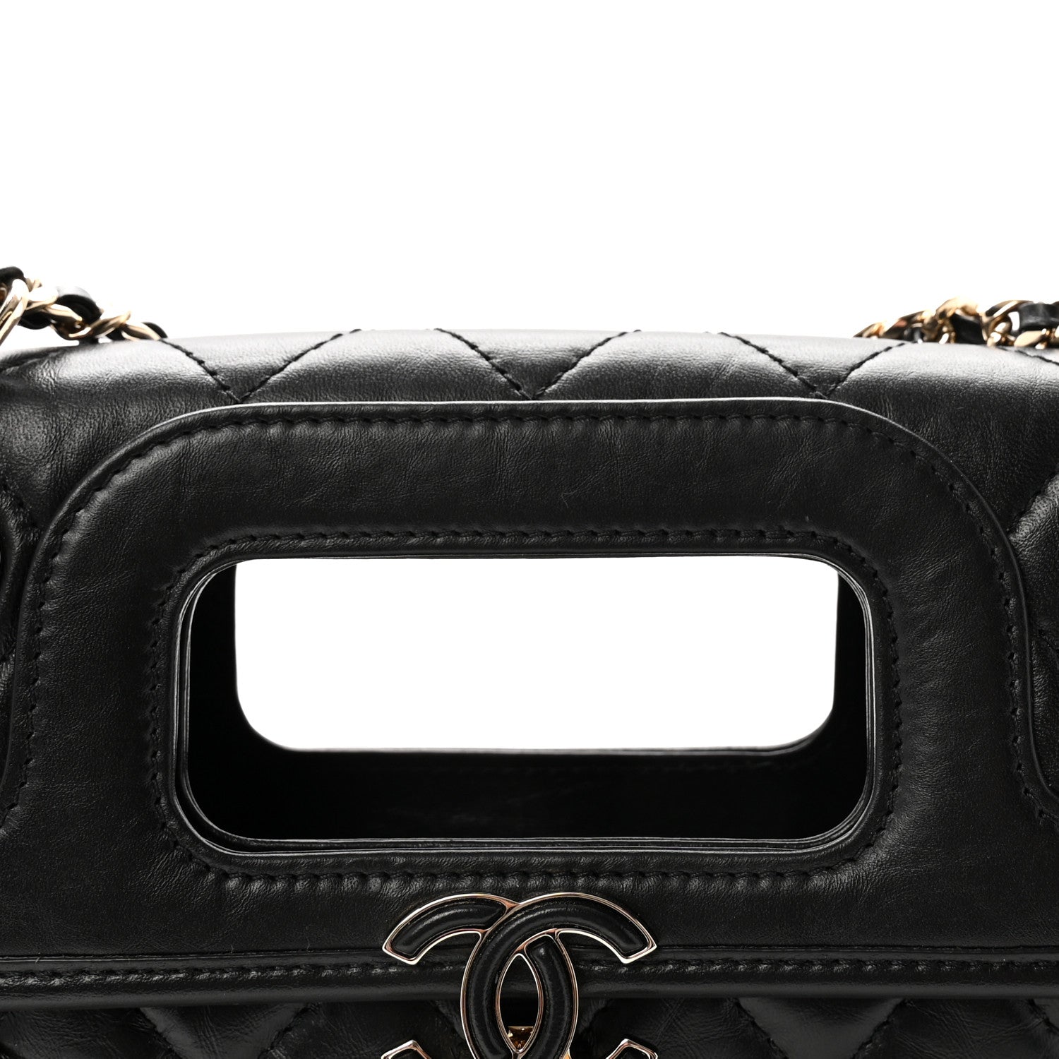 Chanel Aged Calfskin Charms Flap Bag Black 8 of 10
