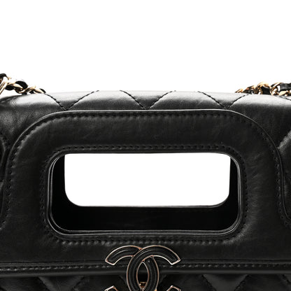 Chanel Aged Calfskin Charms Flap Bag Black 8 of 10