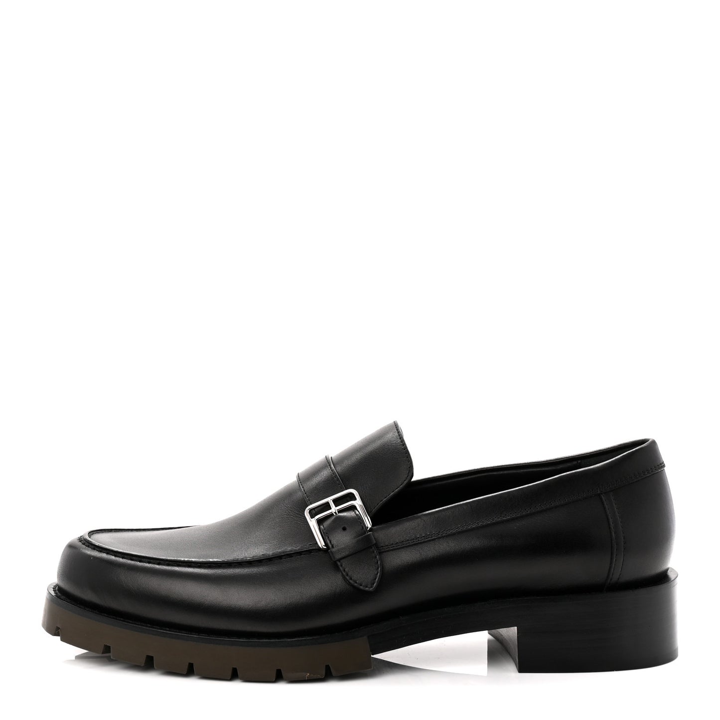 Calfskin Mens Ferdi Moccassin Loafers 45 Black