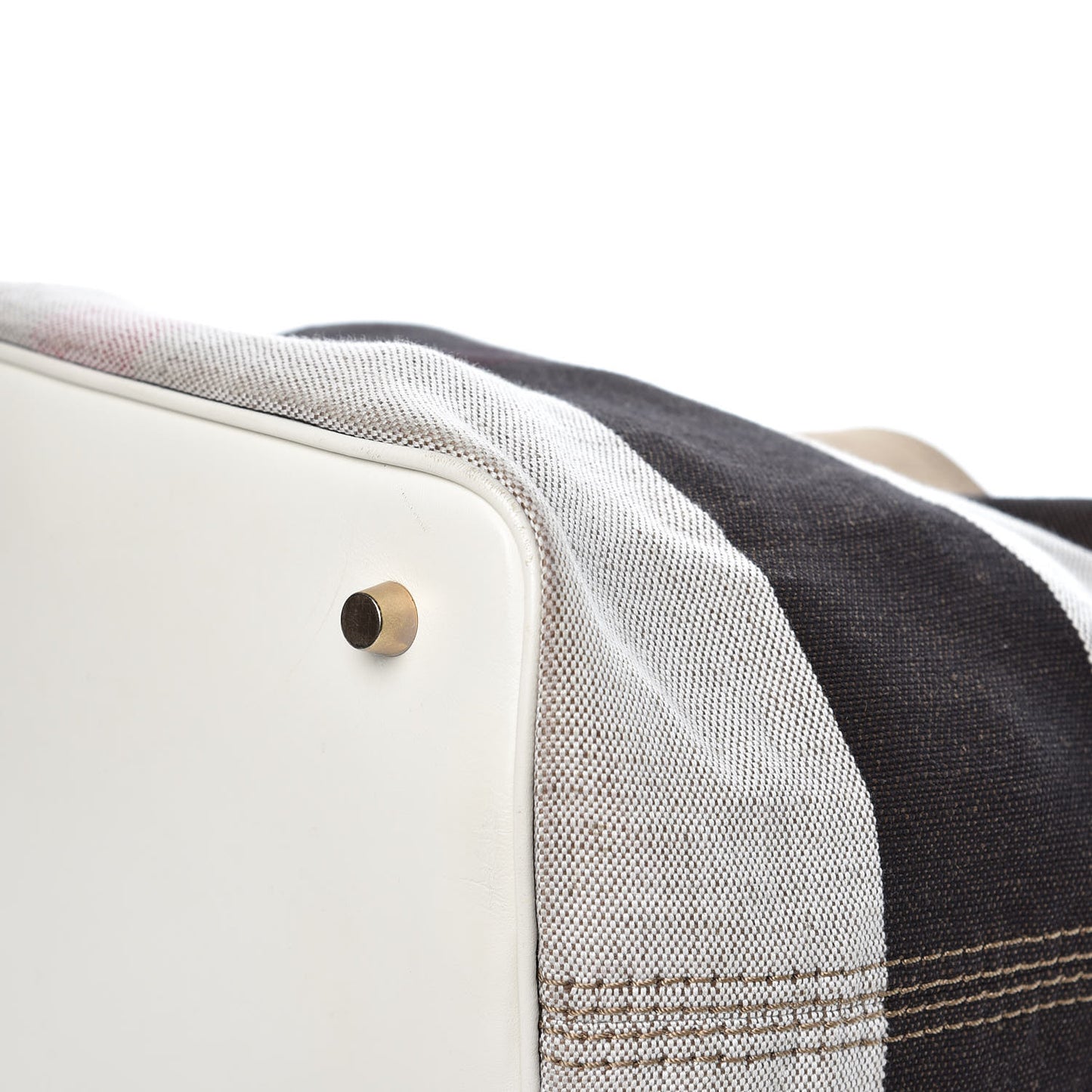 Canvas Mega Check Medium Ashby Hobo White
