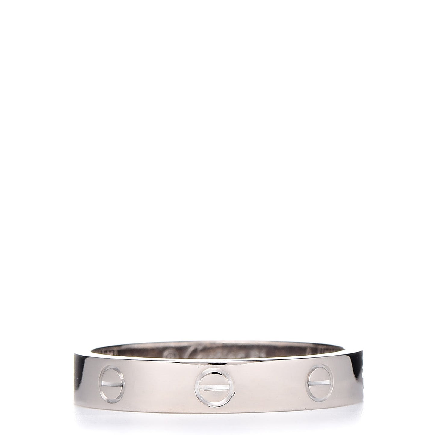 18K White Gold Diamond 4mm LOVE Wedding Band Ring 61 9.5