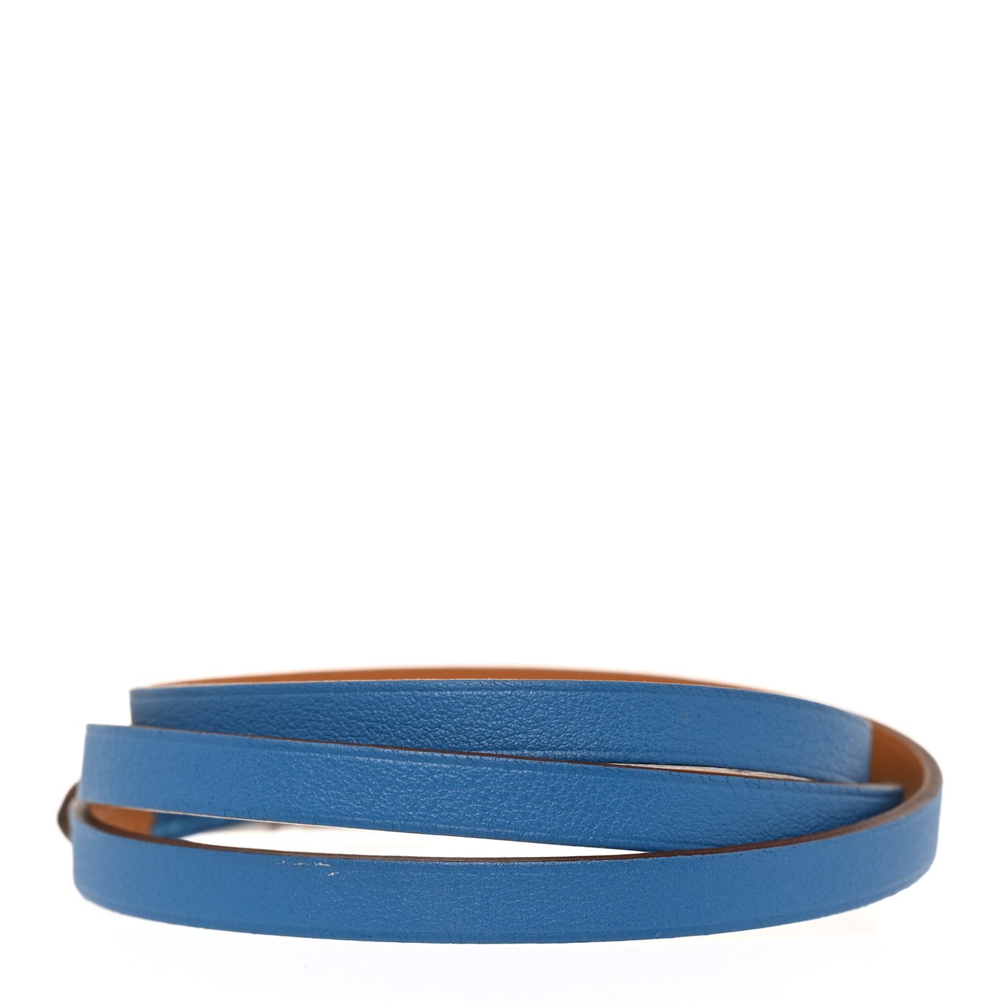 Swift Epsom Hapi Triple Tour Wrap Bracelet M Bleu Hydra Gold