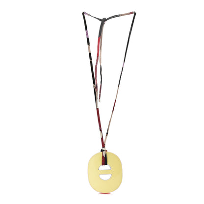 Hermes Lacquered Buffalo Horn Pendant Necklace Multicolor 6 of 8