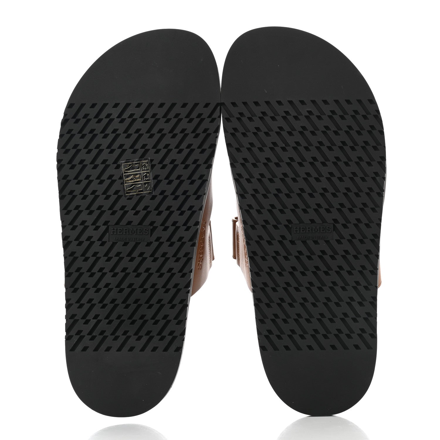 Hermes Calfskin Womens Chypre Sandals 39.5 Gold 5 of 10