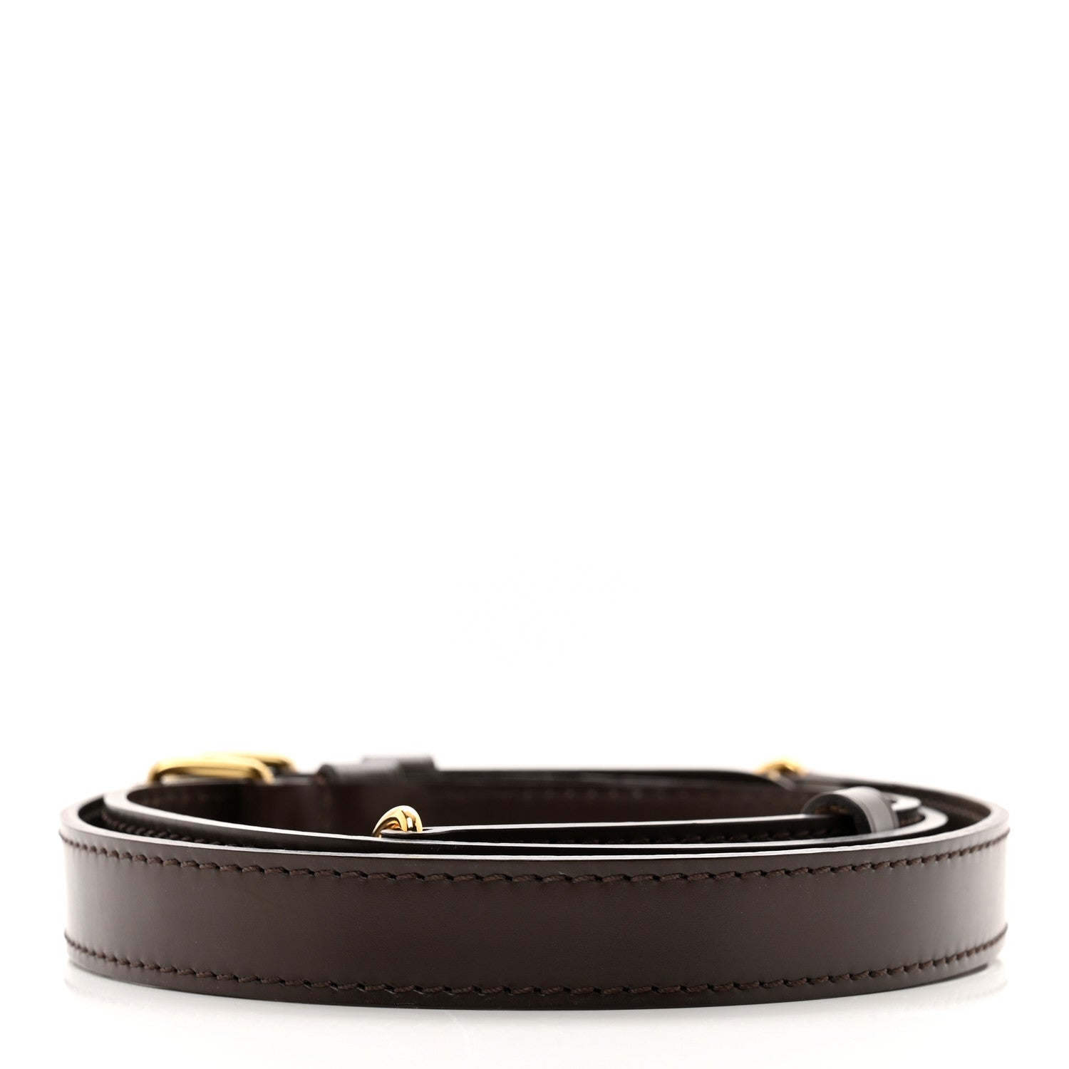 Louis Vuitton Calfskin 16mm Adjustable Shoulder Strap Brown 2 of 4