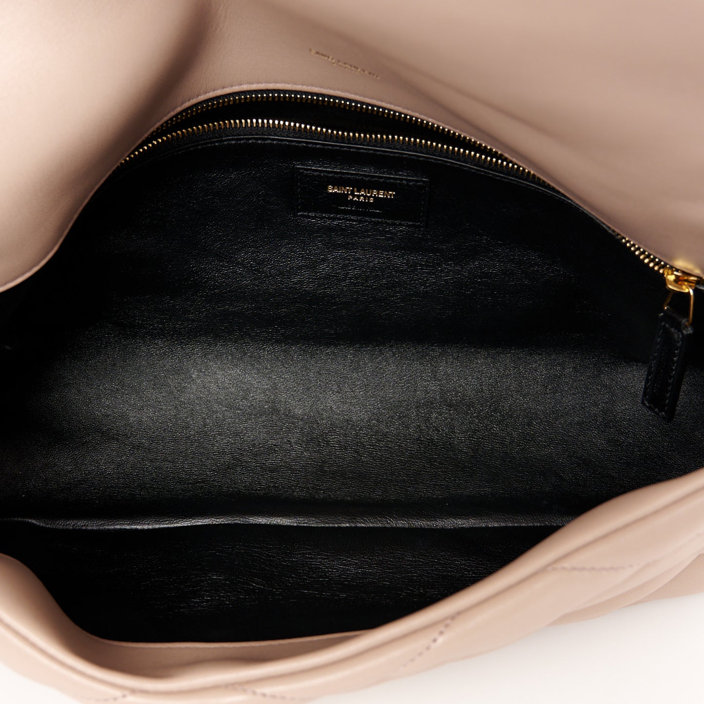Lambskin Quilted Sade Puffer Envelope Clutch Rosy Sand