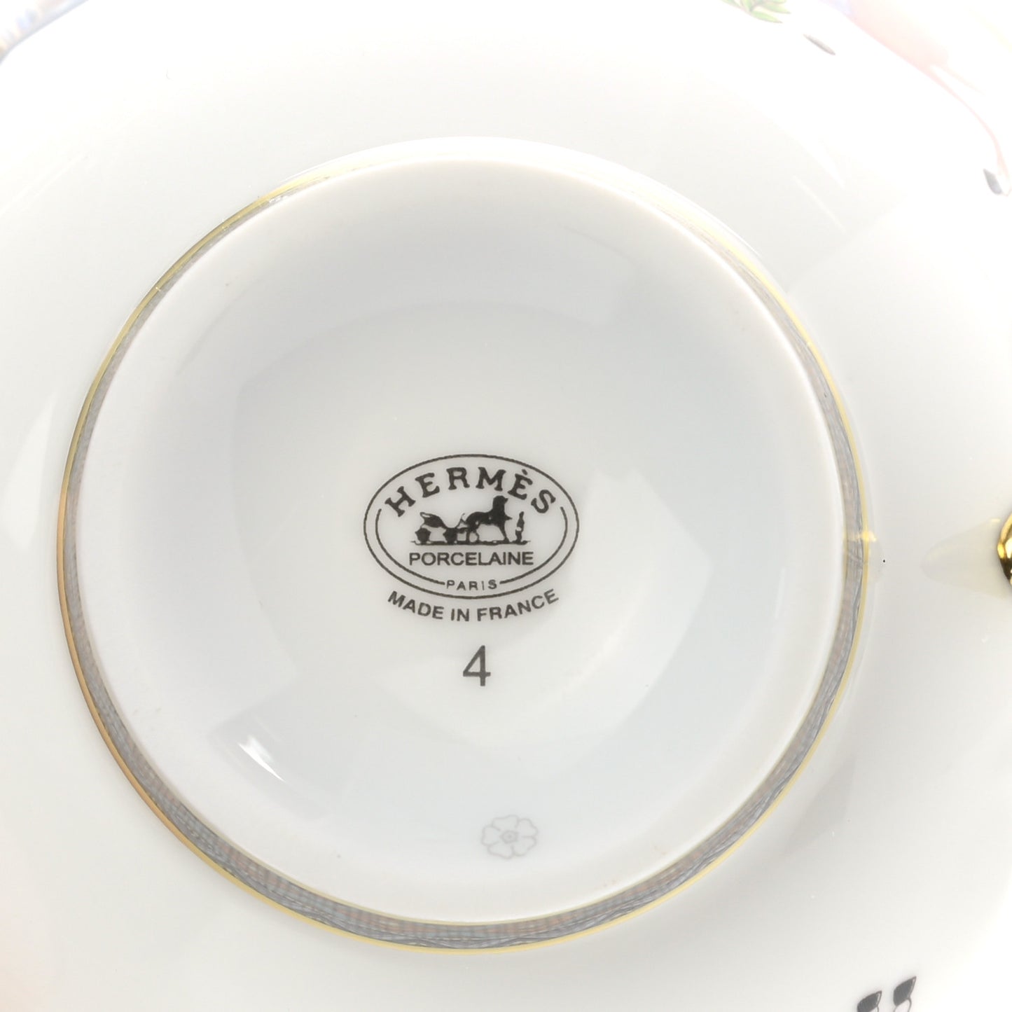 Porcelain Cheval d'Orient Tea Cup and Saucer Set of 2