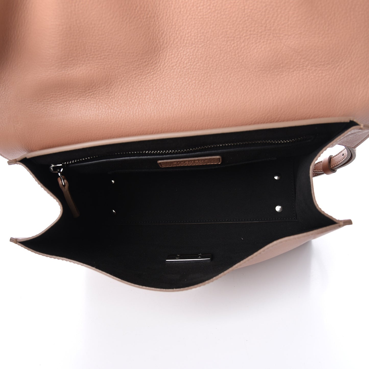 Grained Calfskin Small Bi-Color Shark Lock Satchel Old Pink Black