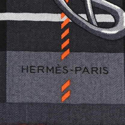 Hermes Cashmere Silk Cheval Punk Scarf 100 2 of 7