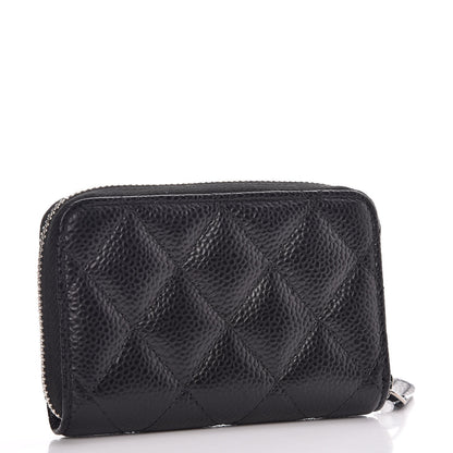 Chanel Caviar Quilted Zip Coin Purse Black 3 of 8