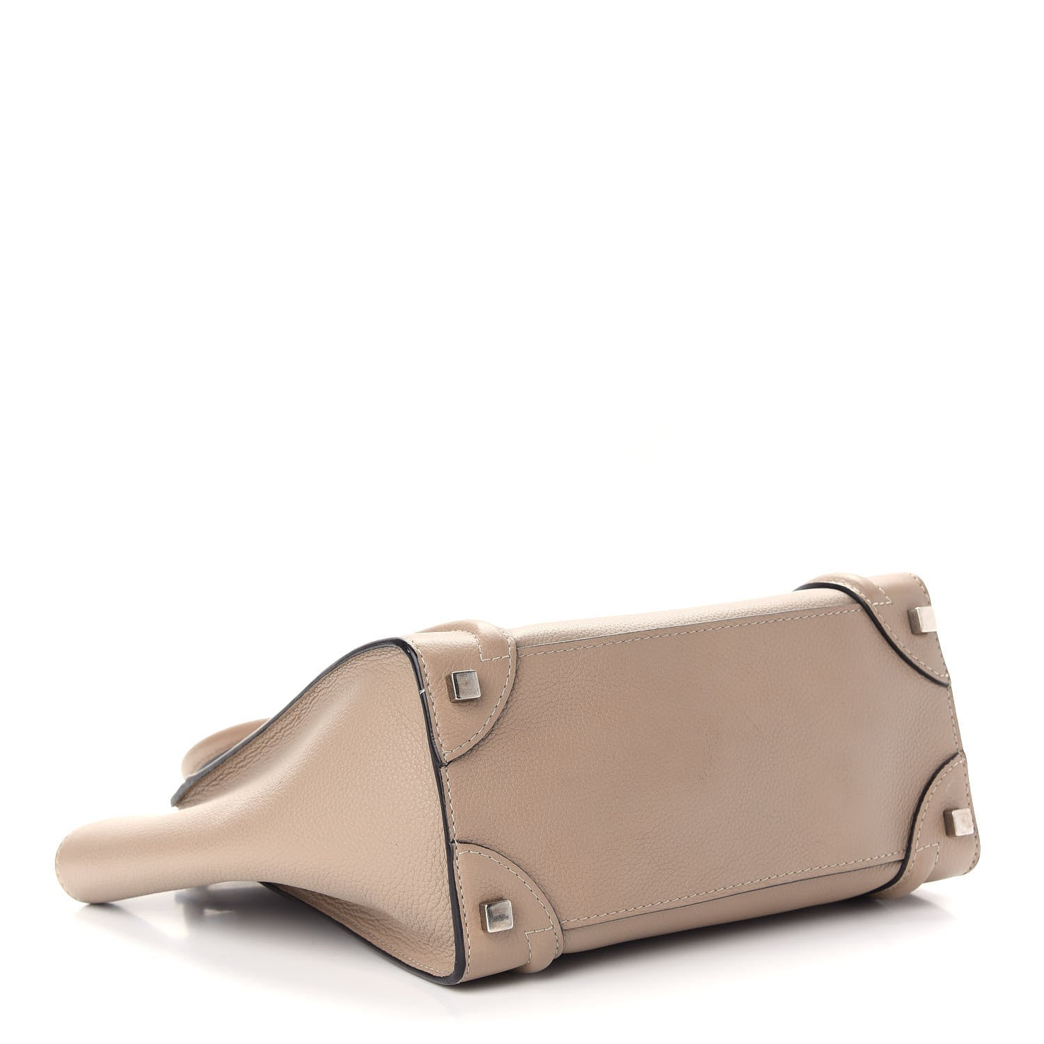 Celine Drummed Calfskin Micro Luggage Dune 4 of 10