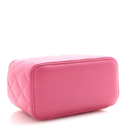 Chanel Caviar Quilted Small Vanity Case With Chain Pink 4 of 10