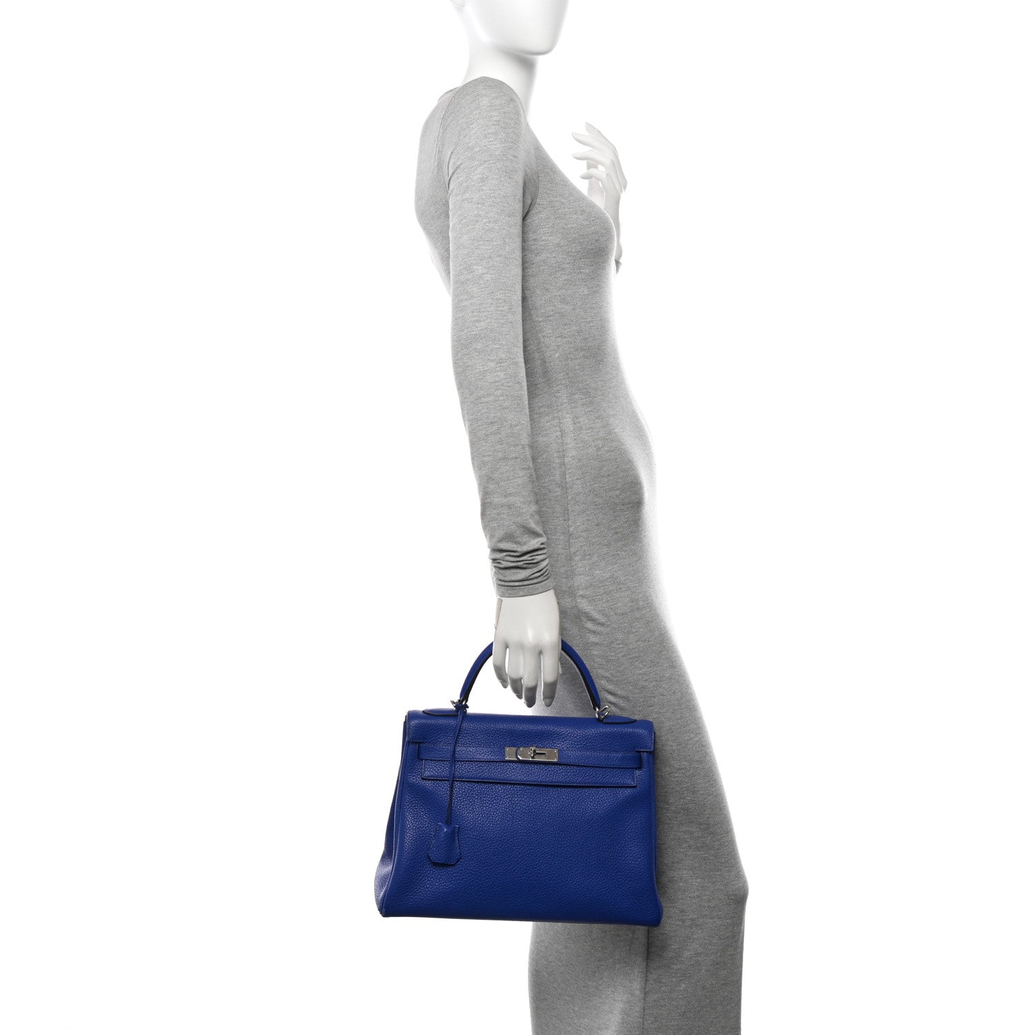 Hermes Togo Kelly Retourne 32 Bleu Electrique 2 of 12