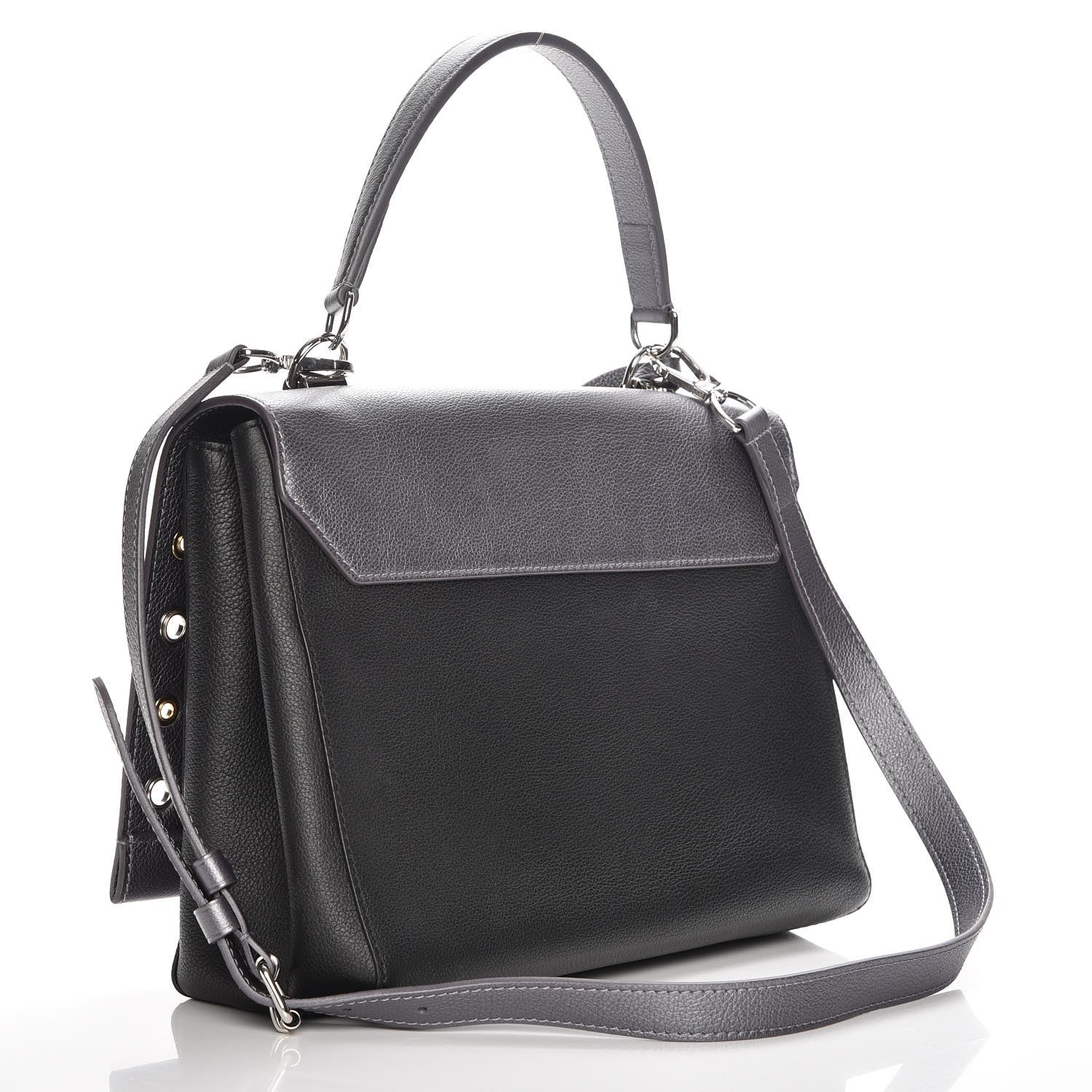 Louis Vuitton Soft Calfskin Eyelet Lockme II Top Handle Gris Silver 4 of 9